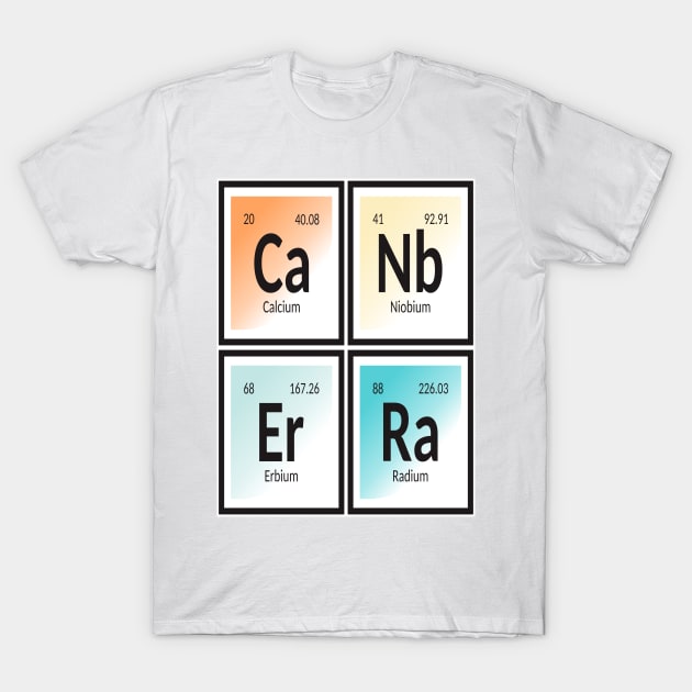 Canberra Periodic Table T-Shirt by Maozva-DSGN